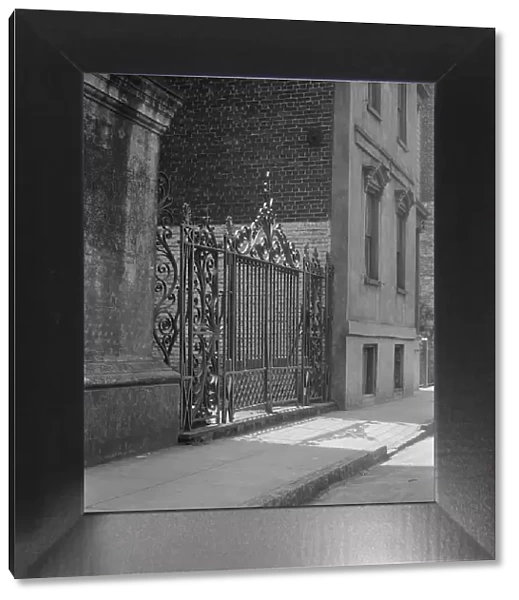 Wrought iron gate, New Orleans or Charleston, South Carolina, between 1920 and 1926. Creator: Arnold Genthe