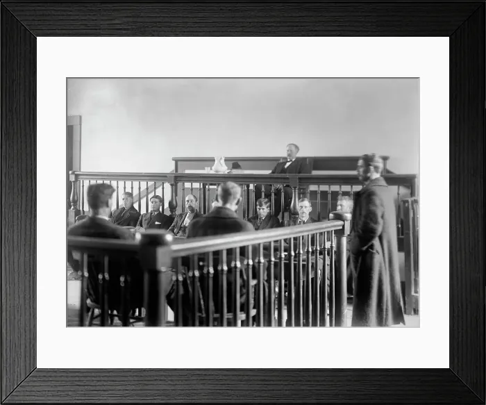 Framed Print : Feud - Scenes in Virginia Mountain Town at Trial After Feud, 1912. Creator: Harris & Ewing. Feud - Scenes in Virginia Mountain Town at Trial After Feud, 1912. Creator: Harris & Ewing Framed Print : Feud - Scenes in Virginia Mountain Town at Trial After Feud, 1912. Creator: Harris & Ewing. Feud - Scenes in Virginia Mountain Town at Trial After Feud, 1912. Creator: Harris & Ewing