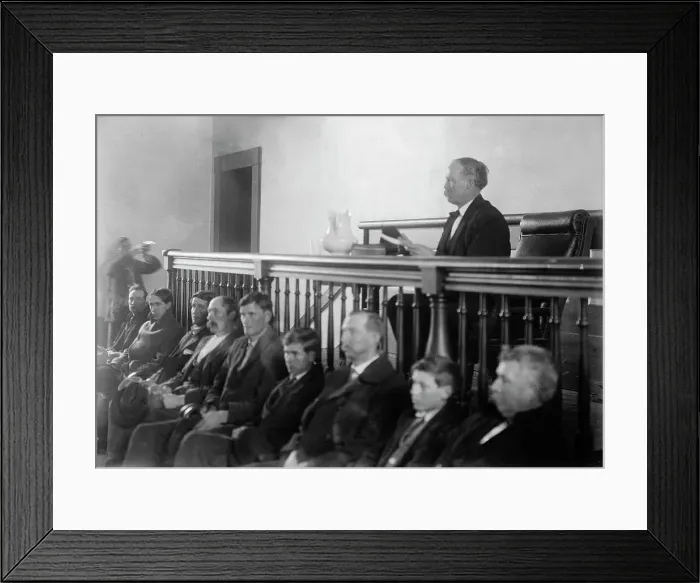 Framed Print : Feud - Scenes in Virginia Mountain Town at Trial After Feud, 1912. Creator: Harris & Ewing. Feud - Scenes in Virginia Mountain Town at Trial After Feud, 1912. Creator: Harris & Ewing Framed Print : Feud - Scenes in Virginia Mountain Town at Trial After Feud, 1912. Creator: Harris & Ewing. Feud - Scenes in Virginia Mountain Town at Trial After Feud, 1912. Creator: Harris & Ewing