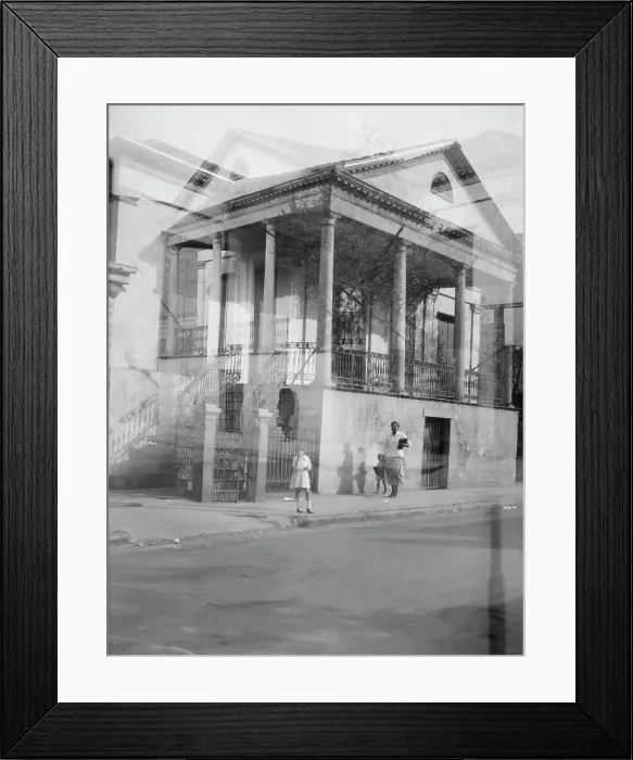 Framed Print : General Beauregard's house, 1113 Chartres Street, New Orleans, between 1920 and 1926. Creator: Arnold Genthe Framed Print : General Beauregard's house, 1113 Chartres Street, New Orleans, between 1920 and 1926. Creator: Arnold Genthe