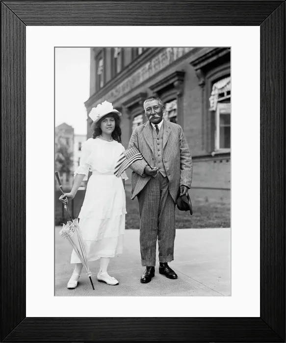 Framed Print : Miss Evelyn Finch with Spo Pee, 1914. Creator: Harris & Ewing. Miss Evelyn Finch with Spo Pee, 1914. Creator: Harris & Ewing Framed Print : Miss Evelyn Finch with Spo Pee, 1914. Creator: Harris & Ewing. Miss Evelyn Finch with Spo Pee, 1914. Creator: Harris & Ewing