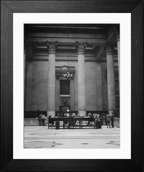Framed Print : Marble hall of the Custom House, New Orleans, between 1920 and 1926. Creator: Arnold Genthe Framed Print : Marble hall of the Custom House, New Orleans, between 1920 and 1926. Creator: Arnold Genthe