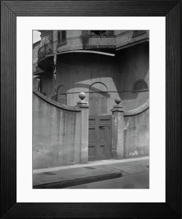 Framed Print : Outer court of the old Louisiana Bank, 401 Royal Street, New Orleans, between 1920 and 1926. Creator: Arnold Genthe Framed Print : Outer court of the old Louisiana Bank, 401 Royal Street, New Orleans, between 1920 and 1926. Creator: Arnold Genthe