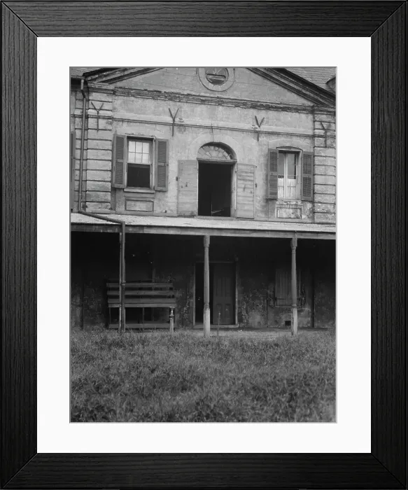 Framed Print : Rear wall of the old Ursuline convent, New Orleans, between 1920 and 1926. Creator: Arnold Genthe Framed Print : Rear wall of the old Ursuline convent, New Orleans, between 1920 and 1926. Creator: Arnold Genthe
