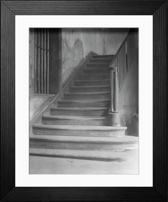 Framed Print : Window and stairway in the old Ursuline convent, New Orleans, between 1920 and 1926. Creator: Arnold Genthe Framed Print : Window and stairway in the old Ursuline convent, New Orleans, between 1920 and 1926. Creator: Arnold Genthe