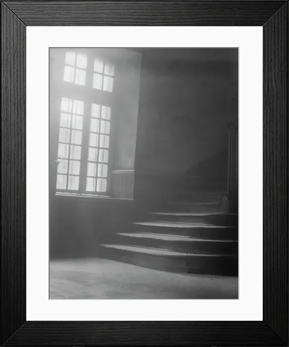 Framed Print : Window and stairway of the old Ursuline convent, New Orleans, between 1920 and 1926. Creator: Arnold Genthe Framed Print : Window and stairway of the old Ursuline convent, New Orleans, between 1920 and 1926. Creator: Arnold Genthe