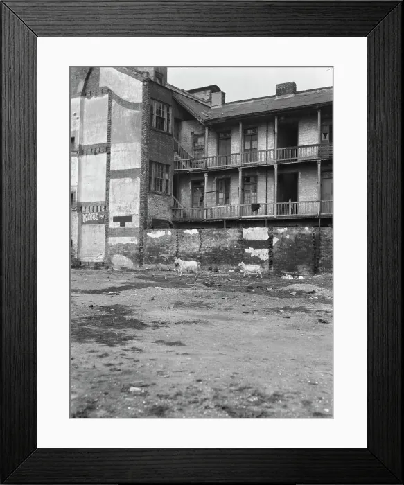 Framed Print : Slave quarters, New Orleans, between 1920 and 1926. Creator: Arnold Genthe Framed Print : Slave quarters, New Orleans, between 1920 and 1926. Creator: Arnold Genthe