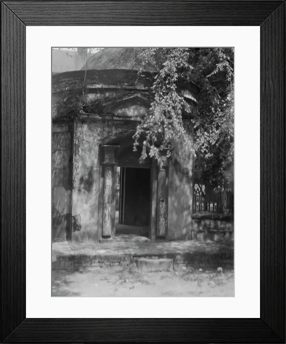 Framed Print : Gatehouse in front of the Joseph Manigault House, 350 Meeting Street, Charleston... c1920-c1926. Creator: Arnold Genthe Framed Print : Gatehouse in front of the Joseph Manigault House, 350 Meeting Street, Charleston... c1920-c1926. Creator: Arnold Genthe