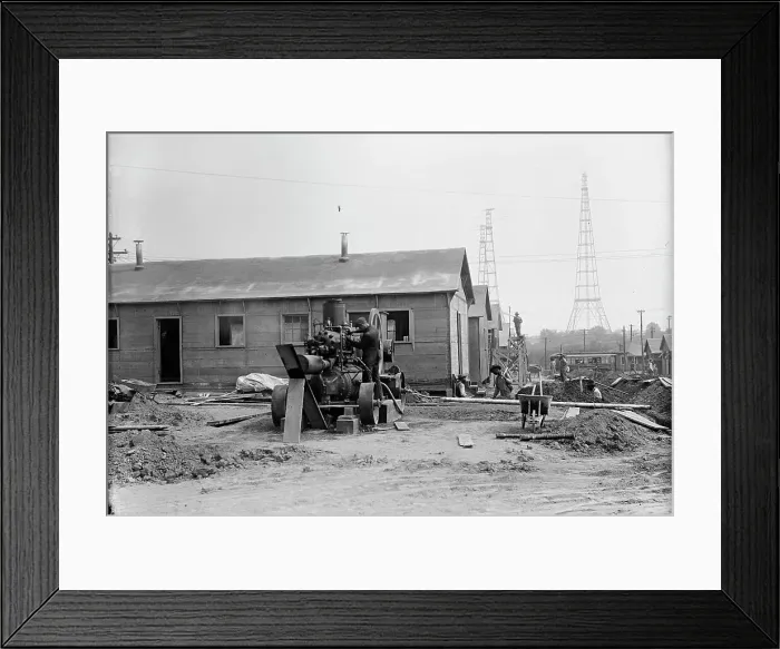 Framed Print : Fort McHenry, Cement Gun Used in Building Camp, 1917. Creator: Harris & Ewing. Fort McHenry, Cement Gun Used in Building Camp, 1917. Creator: Harris & Ewing Framed Print : Fort McHenry, Cement Gun Used in Building Camp, 1917. Creator: Harris & Ewing. Fort McHenry, Cement Gun Used in Building Camp, 1917. Creator: Harris & Ewing