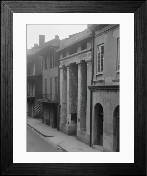 Framed Print : Buildings, including the Arsenal, along St. Peter Street, New Orleans, between 1920 and 1926. Creator: Arnold Genthe Framed Print : Buildings, including the Arsenal, along St. Peter Street, New Orleans, between 1920 and 1926. Creator: Arnold Genthe