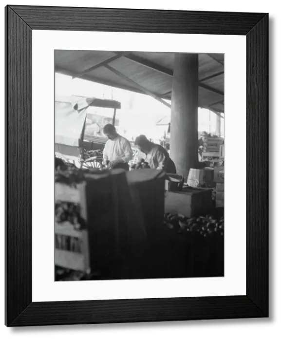 Framed Print : Market scene, New Orleans, between 1920 and 1926. Creator: Arnold Genthe Framed Print : Market scene, New Orleans, between 1920 and 1926. Creator: Arnold Genthe