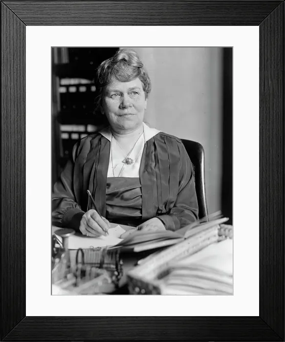 Framed Print : Miss Fox at Desk, 1918. Creator: Harris & Ewing. Miss Fox at Desk, 1918. Creator: Harris & Ewing Framed Print : Miss Fox at Desk, 1918. Creator: Harris & Ewing. Miss Fox at Desk, 1918. Creator: Harris & Ewing