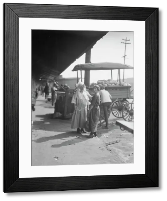 Framed Print : Market scene, New Orleans, between 1920 and 1926. Creator: Arnold Genthe Framed Print : Market scene, New Orleans, between 1920 and 1926. Creator: Arnold Genthe