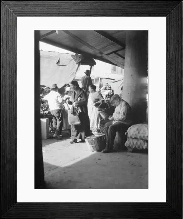 Framed Print : Market scene, New Orleans, between 1920 and 1926. Creator: Arnold Genthe Framed Print : Market scene, New Orleans, between 1920 and 1926. Creator: Arnold Genthe