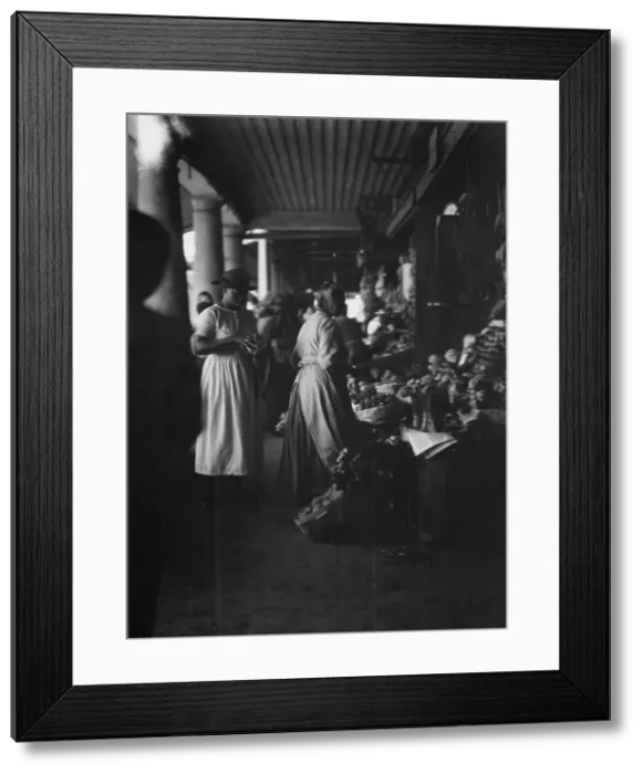 Framed Print : Market scene, New Orleans, between 1920 and 1926. Creator: Arnold Genthe Framed Print : Market scene, New Orleans, between 1920 and 1926. Creator: Arnold Genthe