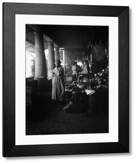 Framed Print : Market scene, New Orleans, between 1920 and 1926. Creator: Arnold Genthe Framed Print : Market scene, New Orleans, between 1920 and 1926. Creator: Arnold Genthe
