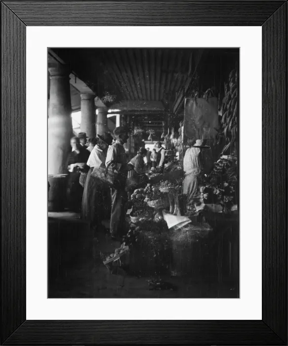 Framed Print : Market scene, New Orleans, between 1920 and 1926. Creator: Arnold Genthe Framed Print : Market scene, New Orleans, between 1920 and 1926. Creator: Arnold Genthe