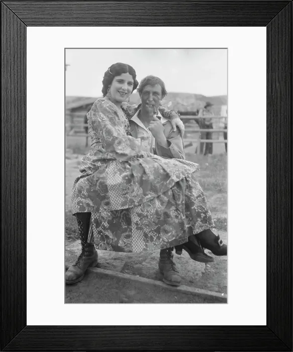Framed Print : Movie set for a western, between 1896 and 1942. Creator: Arnold Genthe Framed Print : Movie set for a western, between 1896 and 1942. Creator: Arnold Genthe