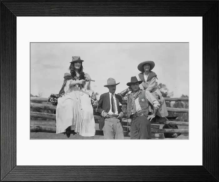 Framed Print : Movie set for a western, between 1896 and 1942. Creator: Arnold Genthe Framed Print : Movie set for a western, between 1896 and 1942. Creator: Arnold Genthe