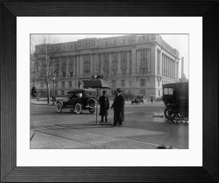 Framed Print : District of Columbia; Traffic. Stop And Go Signs, 1913. Creator: Harris & Ewing. District of Columbia; Traffic. Stop And Go Signs, 1913. Creator: Harris & Ewing Framed Print : District of Columbia; Traffic. Stop And Go Signs, 1913. Creator: Harris & Ewing. District of Columbia; Traffic. Stop And Go Signs, 1913. Creator: Harris & Ewing