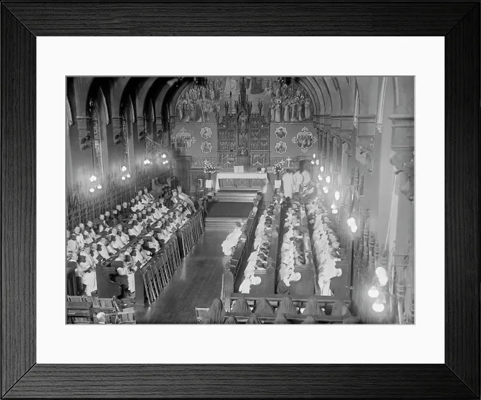 Framed Print : Dominican House of Studies Chapel, Catholic University - The Chapel, Interior, 1917. Creator: Harris & Ewing. Dominican House of Studies Chapel, Catholic University - The Chapel, Interior, 1917. Creator: Harris & Ewing Framed Print : Dominican House of Studies Chapel, Catholic University - The Chapel, Interior, 1917. Creator: Harris & Ewing. Dominican House of Studies Chapel, Catholic University - The Chapel, Interior, 1917. Creator: Harris & Ewing
