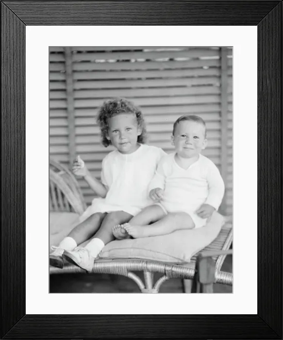 Framed Print : Children of Mrs. Carl Muschenheim, portrait photograph, 1933 Aug. Creator: Arnold Genthe Framed Print : Children of Mrs. Carl Muschenheim, portrait photograph, 1933 Aug. Creator: Arnold Genthe