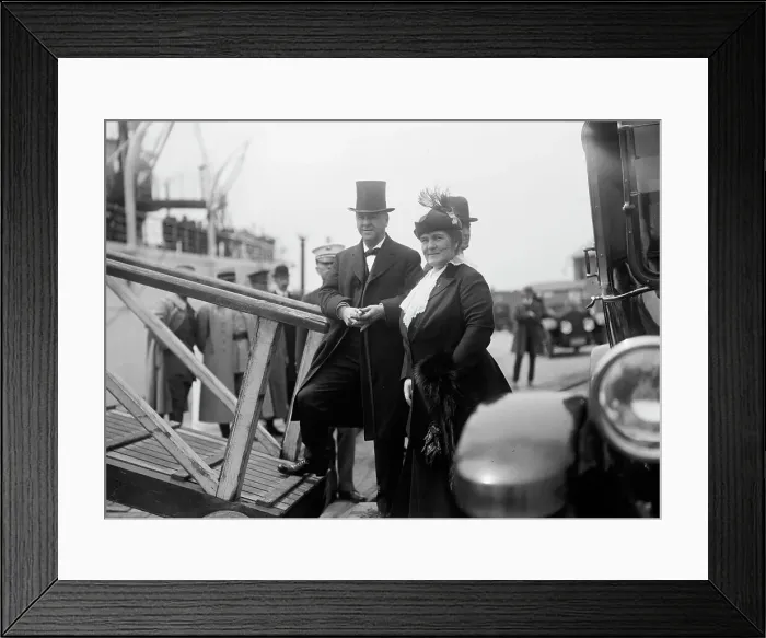 Framed Print : Mrs. Josephus Daniels, with Sec. Daniels Boarding Mayflower. Allied Commission, 1917. Creator: Harris & Ewing. Mrs. Josephus Daniels, with Sec. Daniels Boarding Mayflower. Allied Commission, 1917. Creator: Harris & Ewing Framed Print : Mrs. Josephus Daniels, with Sec. Daniels Boarding Mayflower. Allied Commission, 1917. Creator: Harris & Ewing. Mrs. Josephus Daniels, with Sec. Daniels Boarding Mayflower. Allied Commission, 1917. Creator: Harris & Ewing