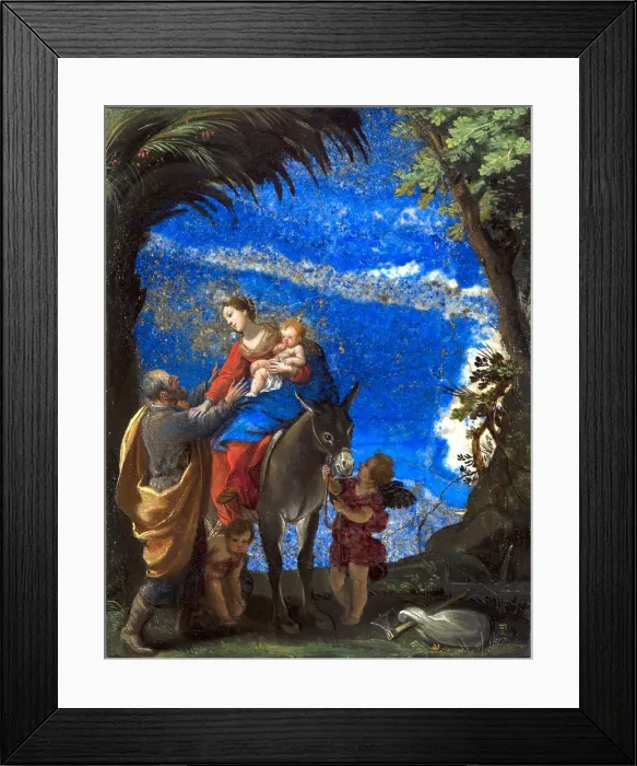 Framed Print : The Rest on the Flight into Egypt, c. 1629-1630. Creator: Stella, Jacques (1596-1657) Framed Print : The Rest on the Flight into Egypt, c. 1629-1630. Creator: Stella, Jacques (1596-1657)