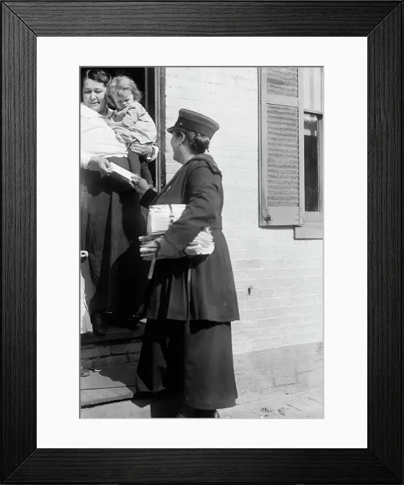Framed Print : Mrs. Parmlee Campbell, Woman Mail Carrier - Delivering Mail... 1917 Creator: Harris & Ewing. Mrs. Parmlee Campbell, Woman Mail Carrier - Delivering Mail... 1917 Creator: Harris & Ewing Framed Print : Mrs. Parmlee Campbell, Woman Mail Carrier - Delivering Mail... 1917 Creator: Harris & Ewing. Mrs. Parmlee Campbell, Woman Mail Carrier - Delivering Mail... 1917 Creator: Harris & Ewing
