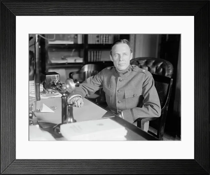 Framed Print : Major Benedict Crowell, U.S.A. Assistant Secretary of War, at Desk, 1917. Creator: Harris & Ewing. Major Benedict Crowell, U.S.A. Assistant Secretary of War, at Desk, 1917. Creator: Harris & Ewing