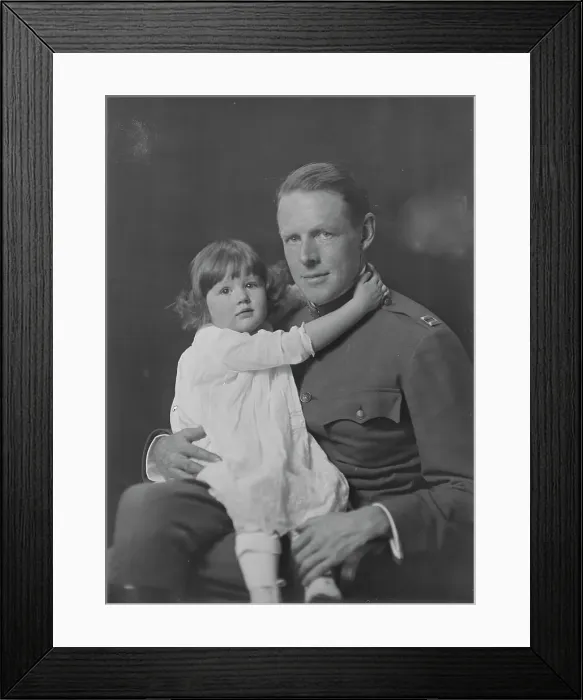 Framed Print : Captain Rainsforth and baby, portrait photograph, 1918 Oct. 21. Creator: Arnold Genthe Framed Print : Captain Rainsforth and baby, portrait photograph, 1918 Oct. 21. Creator: Arnold Genthe