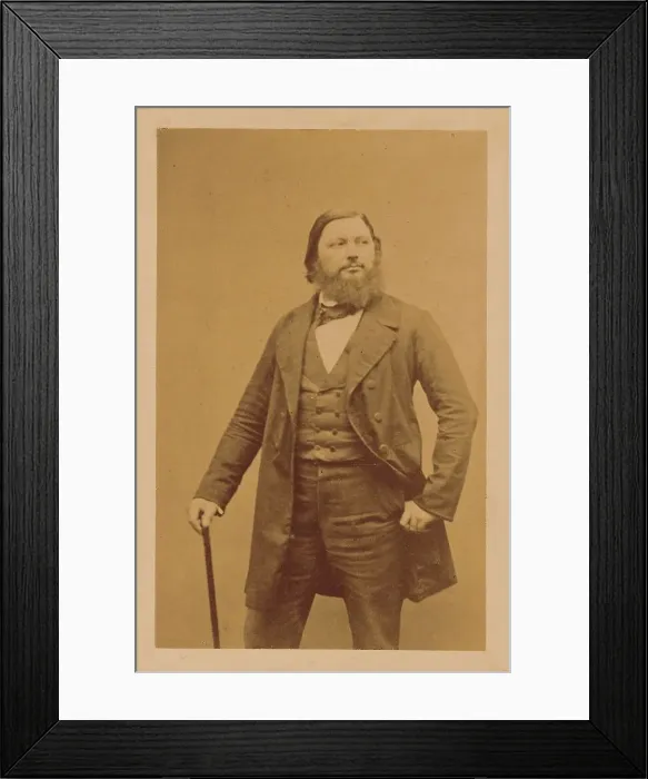 Framed Print : Portrait of Gustave Courbet, ca 1860-1865. Creator: Anonymous Framed Print : Portrait of Gustave Courbet, ca 1860-1865. Creator: Anonymous
