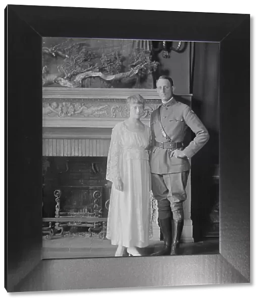 Miss Reiber and Major Jorelmon, portrait photograph, 1919 Feb. 14. Creator: Arnold Genthe