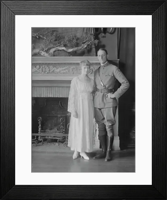 Framed Print : Miss Reiber and Major Jorelmon, portrait photograph, 1919 Feb. 14. Creator: Arnold Genthe Framed Print : Miss Reiber and Major Jorelmon, portrait photograph, 1919 Feb. 14. Creator: Arnold Genthe