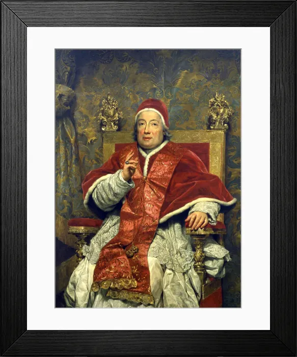 Framed Print : Portrait of the Pope Clement XIII (1693-1769), 1758. Creator: Mengs, Anton Raphael (1728-1779) Framed Print : Portrait of the Pope Clement XIII (1693-1769), 1758. Creator: Mengs, Anton Raphael (1728-1779)