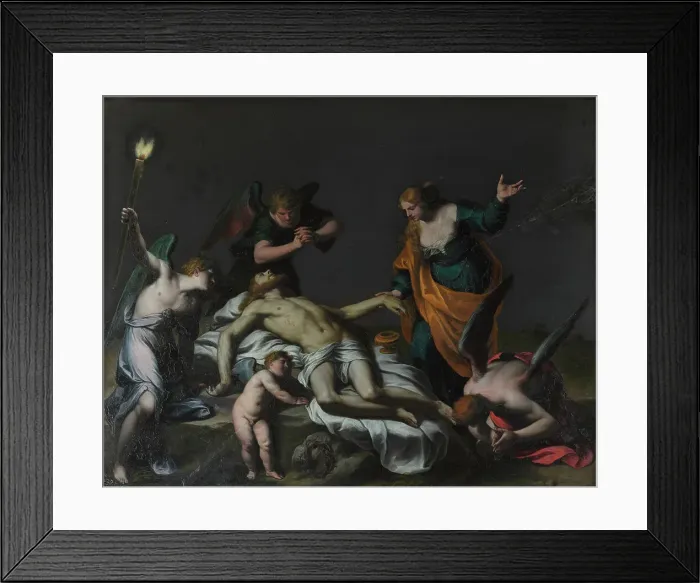 Framed Print : Lamentation over the Dead Christ with Mary Magdalene and angels. Creator: Turchi, Alessandro (1578-1649) Framed Print : Lamentation over the Dead Christ with Mary Magdalene and angels. Creator: Turchi, Alessandro (1578-1649)