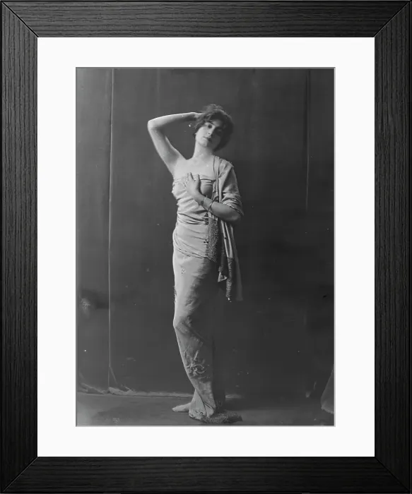 Framed Print : Miss Flore Revalles, portrait photograph, 1918 Sept. 26. Creator: Arnold Genthe Framed Print : Miss Flore Revalles, portrait photograph, 1918 Sept. 26. Creator: Arnold Genthe