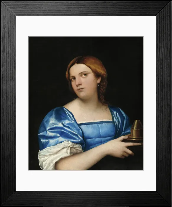 Framed Print : Portrait of a Young Woman as a Wise Virgin (Portrait of Vittoria Colonna), c. 1510. Creator: Piombo, Sebastiano, del (1485-1547) Framed Print : Portrait of a Young Woman as a Wise Virgin (Portrait of Vittoria Colonna), c. 1510. Creator: Piombo, Sebastiano, del (1485-1547)