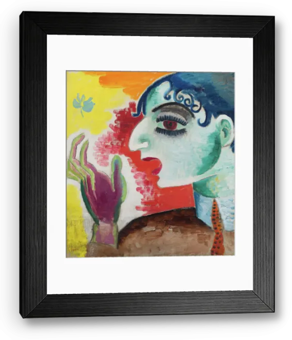 Framed Print : Self-Portrait, 1915. Creator: Grünewald, Isaac (1889-1946) Framed Print : Self-Portrait, 1915. Creator: Grünewald, Isaac (1889-1946)