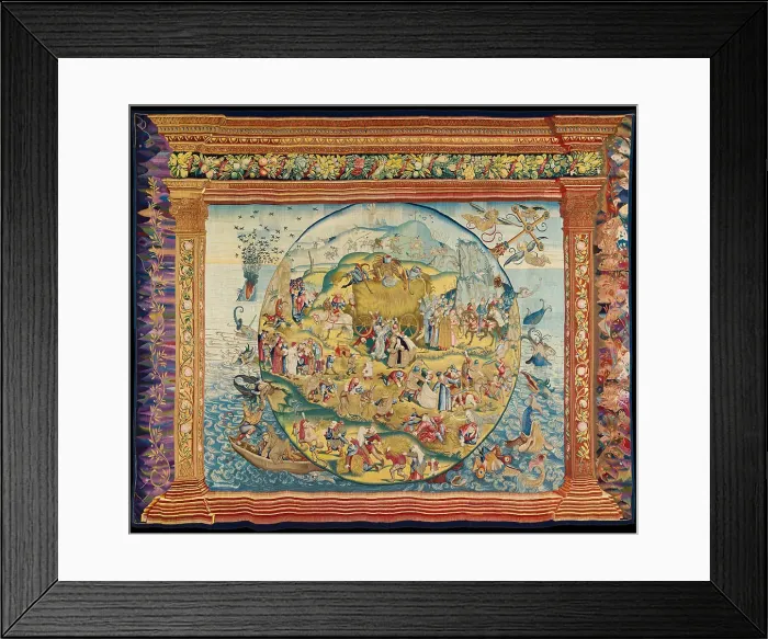 Framed Print : The Haywain or Tribulations of human life (Tapestry), ca 1550-1565. Creator: Brussels Manufactory (1515-1525) Framed Print : The Haywain or Tribulations of human life (Tapestry), ca 1550-1565. Creator: Brussels Manufactory (1515-1525)