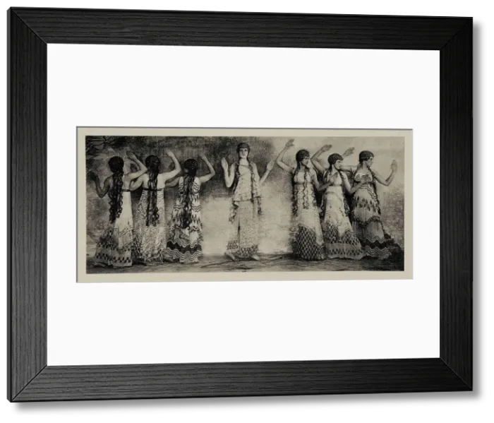 Framed Print : Chorus of maenads. Scene from the Nijinsky ballet The Afternoon of a Faun, 1912. Creator: De Meyer, Baron Adolphe Edward Sigismund (1868-1946). Chorus of maenads. Scene from the Nijinsky ballet The Afternoon of a Faun, 1912 Framed Print : Chorus of maenads. Scene from the Nijinsky ballet The Afternoon of a Faun, 1912. Creator: De Meyer, Baron Adolphe Edward Sigismund (1868-1946). Chorus of maenads. Scene from the Nijinsky ballet The Afternoon of a Faun, 1912