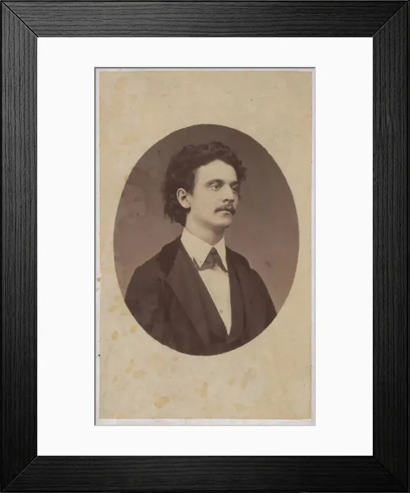 Framed Print : Portrait of the cellist and composer David Popper (1843-1913), 1867. Creator: Photo studio Max Auerbach Framed Print : Portrait of the cellist and composer David Popper (1843-1913), 1867. Creator: Photo studio Max Auerbach