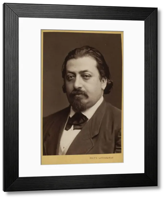 Framed Print : Portrait of the violinist and composer Henryk Wieniawski (1835-1880), c. 1875. Creator: Luckhardt, Fritz (1843-1894)