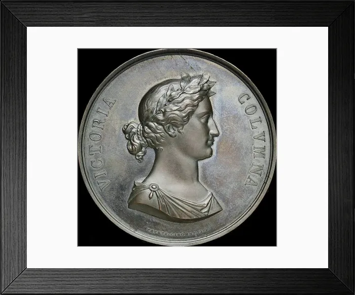 Framed Print : Vittoria Colonna (Commemorative medal), 1840. Creator: Girometti, Pietro (1811-1859) Framed Print : Vittoria Colonna (Commemorative medal), 1840. Creator: Girometti, Pietro (1811-1859)