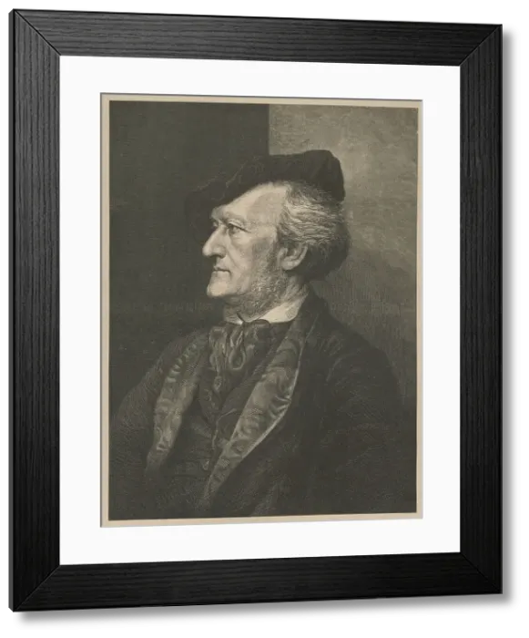 Framed Print : Portrait of the Composer Richard Wagner (1813-1883), 1875. Creator: Anonymous Framed Print : Portrait of the Composer Richard Wagner (1813-1883), 1875. Creator: Anonymous
