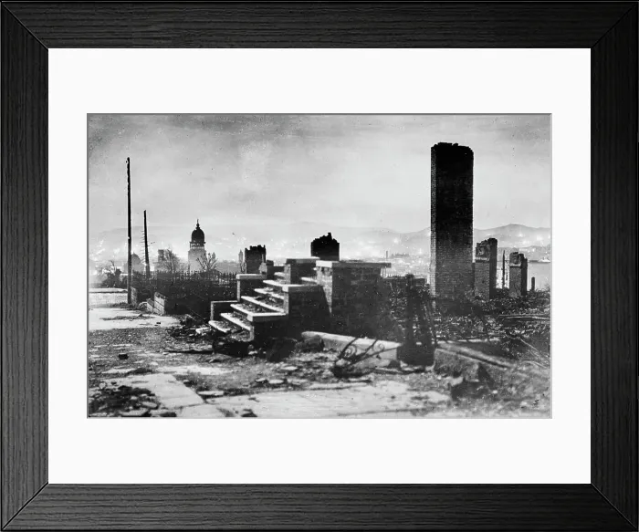 Framed Print : San Francisco earthquake and fire of 1906, 1906 Apr. Creator: Arnold Genthe Framed Print : San Francisco earthquake and fire of 1906, 1906 Apr. Creator: Arnold Genthe