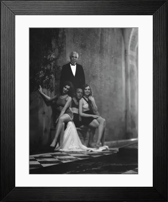 Framed Print : Kahn, Otto H. Mr. and unidentified women, outdoors, 1928 Creator: Arnold Genthe Framed Print : Kahn, Otto H. Mr. and unidentified women, outdoors, 1928 Creator: Arnold Genthe