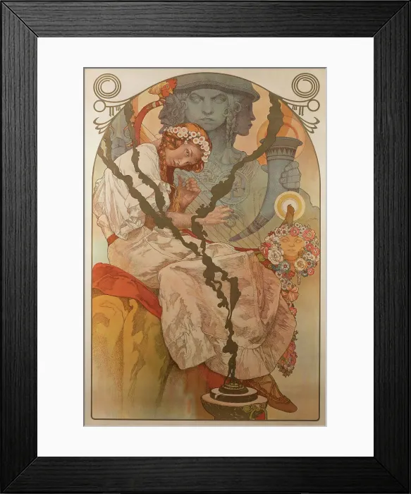 Framed Print : Poster for the exhibition The Slav Epic (Slovanská epopej), 1928. Creator: Mucha, Alfons Marie (1860-1939) Framed Print : Poster for the exhibition The Slav Epic (Slovanská epopej), 1928. Creator: Mucha, Alfons Marie (1860-1939)