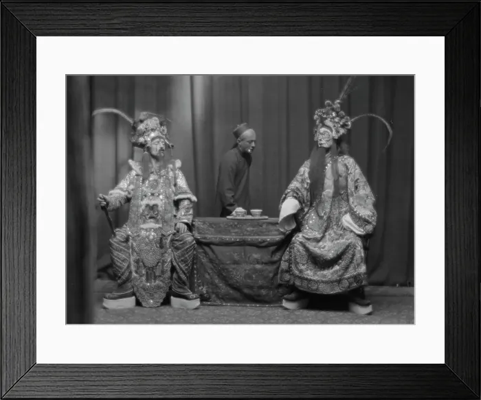 Framed Print : Scenes from the play called the Yellow Jacket by George C. Hazelton and Benrimo, 1913. Creator: Arnold Genthe Framed Print : Scenes from the play called the Yellow Jacket by George C. Hazelton and Benrimo, 1913. Creator: Arnold Genthe
