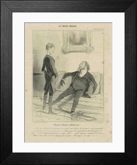Framed Print : Macaire Hértier-Philantrope, 19th century. Creator: Honore Daumier Framed Print : Macaire Hértier-Philantrope, 19th century. Creator: Honore Daumier